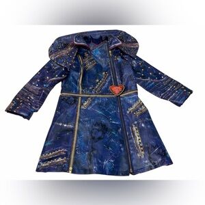 Disney Store Descendants 2 Evie Long Faux Leather Costume Jacket Only Size 7-8
